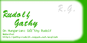 rudolf gathy business card